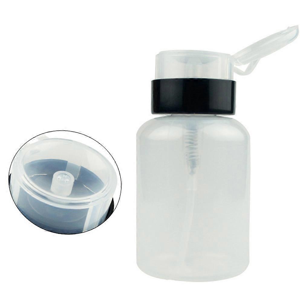 Nail Remover Press Pumping Bottle Lockable Plastic 210Ml for Storage