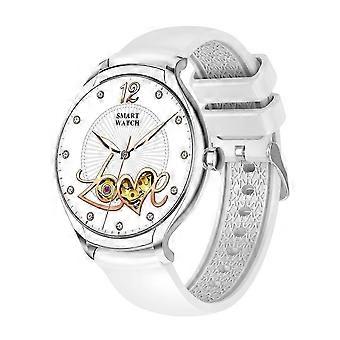 Dames smartwatch, ultradun, metaal, 3,5 cm (1,39 inch), frameloos, Bluetooth 5.2 bellen, IP67 waterdicht, zilver