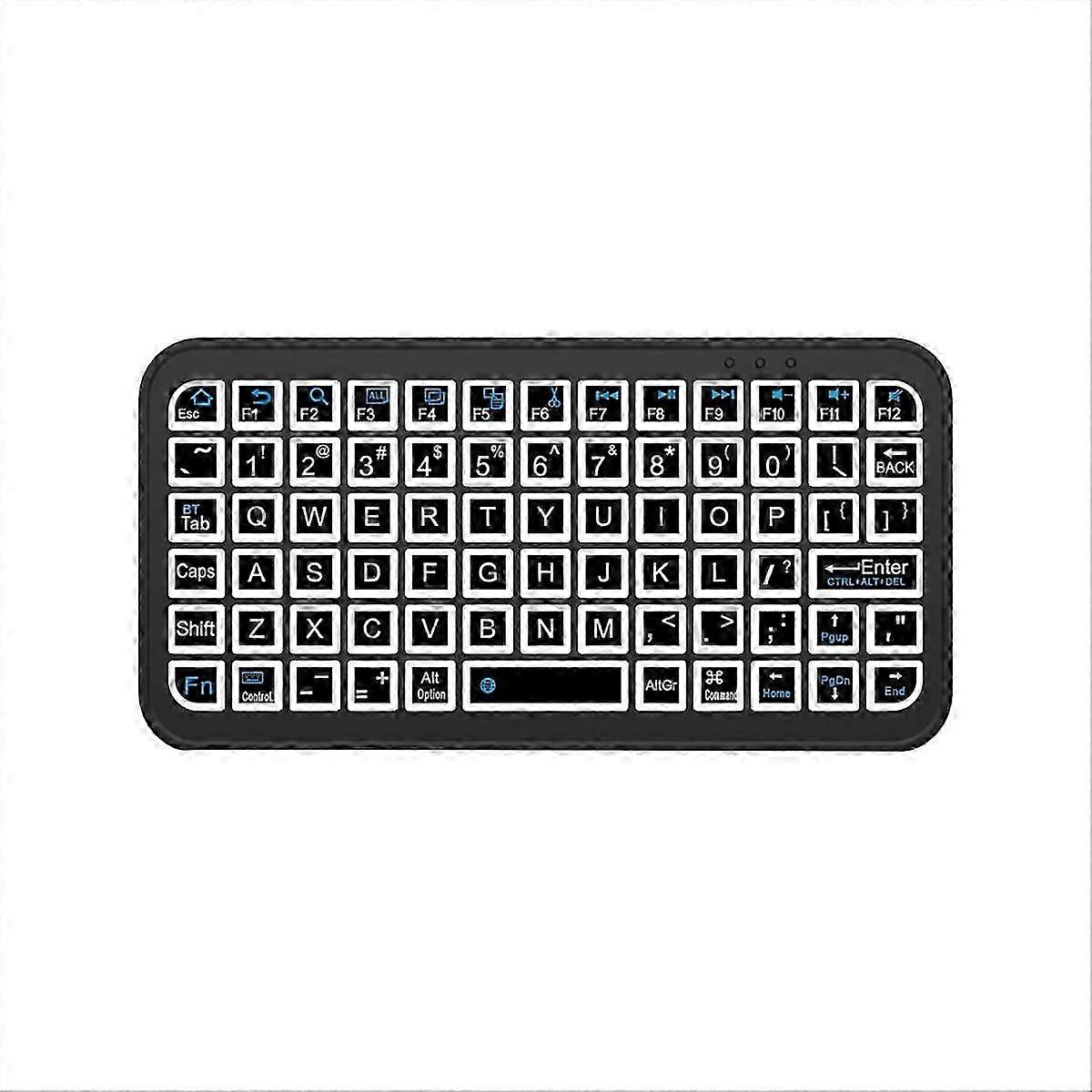 Mini Wireless Bluetooth 5.2 Keyboard 5inch Keycups 7 Color Backlit