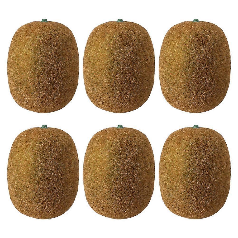 Simulation Fruit Decor Artificial Fruit Model for Decoration 6Pcs Plastic Kiwi