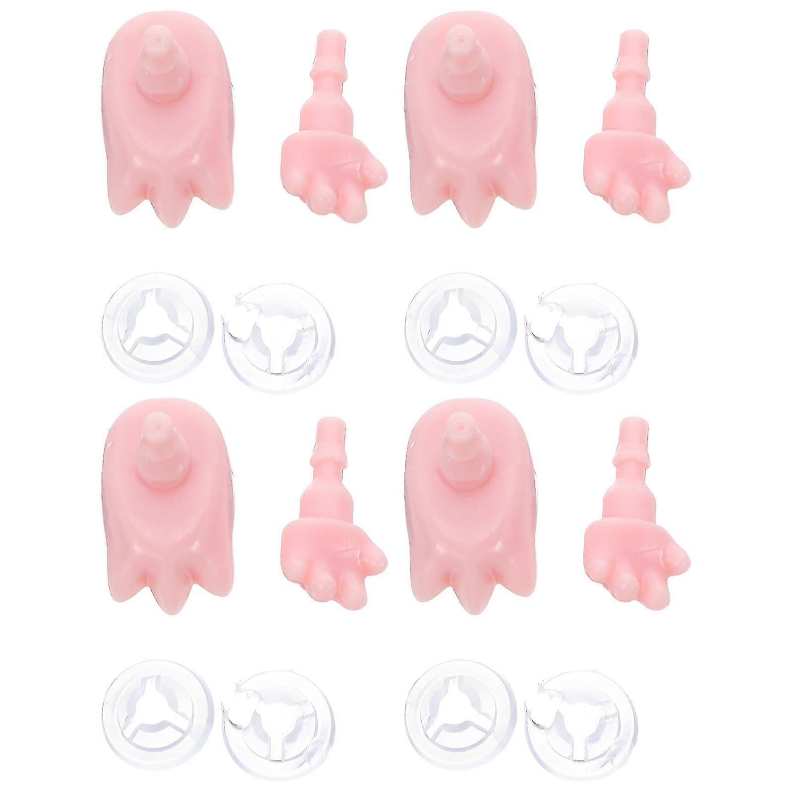 Puppet Doll Hands 4Sets Plastic Replacement Parts for Doll Making
