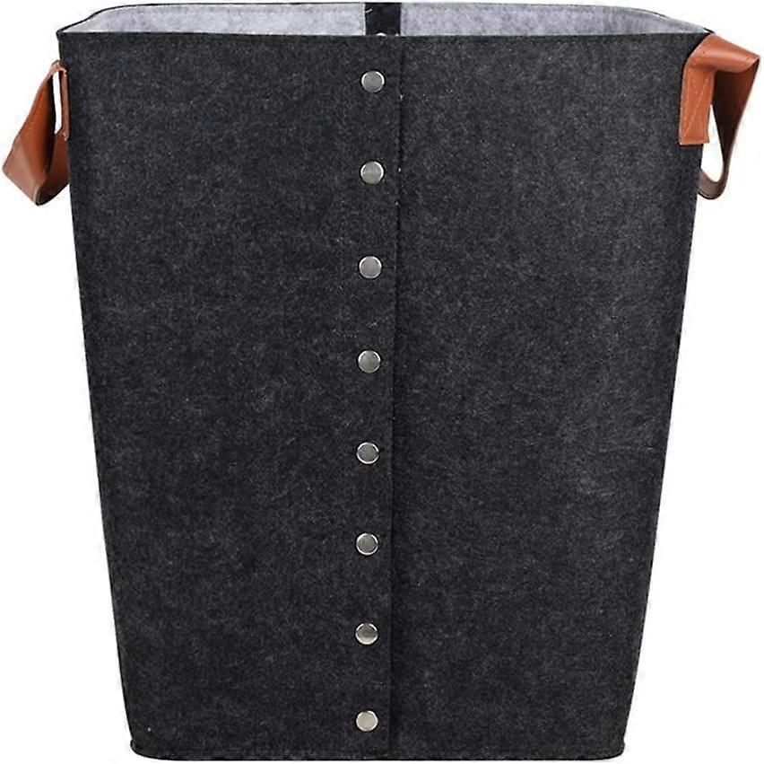 Felt Storage Basket with Open Buttons