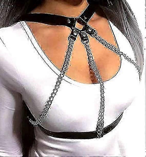 Punk Leather Bra Body Chain