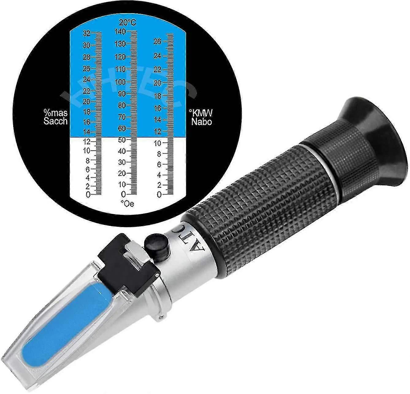 Sugar Content Refractometer, Refractometer 0-32 Brix Wine Refractometer Compatible With Measuring The Sugar Content With Atc