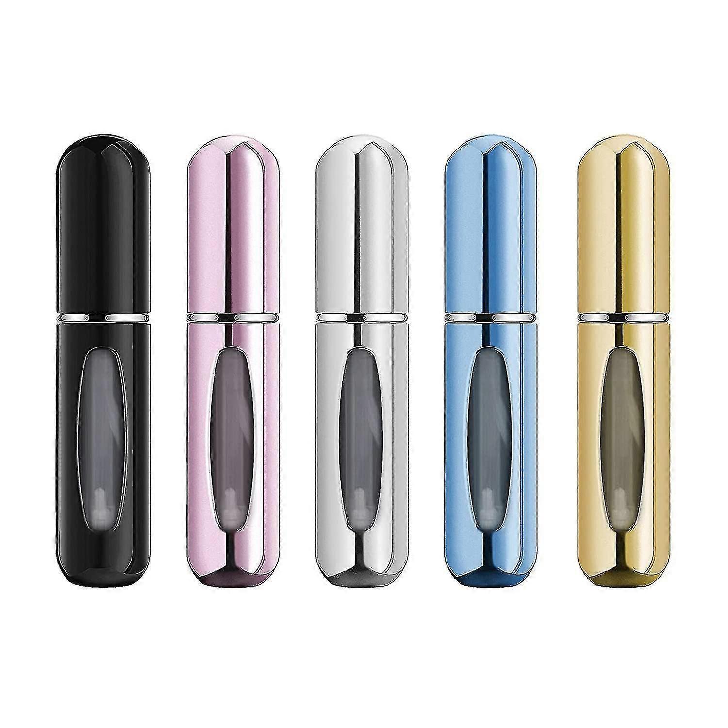 5pcs 5ml Perfume Atomizers, 5 Different Colors Refillable Perfume Atomizers