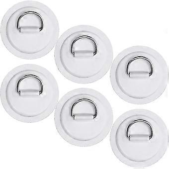 6 pack stainless steel d-ring patch for inflatable boat kayak dinghy sup [XR]