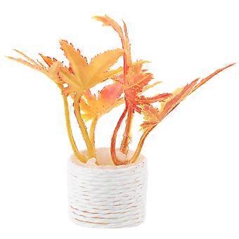 Fake Bonsai Miniature Potted Plant Home Decorations Non-Fading 7X2.5X2.5CM Wear Resistance 1Set