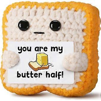 Gaver til ham, kjæresten hennes, kjæreste, partner, kjære, du er min smørhalvdel! Heklet toast, søt romantisk valentinsdag, jubileum, bursdagsgave