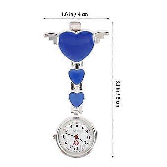 Blue Stone Quartz Nurse Fob Watch with Decorative Pocket Watch