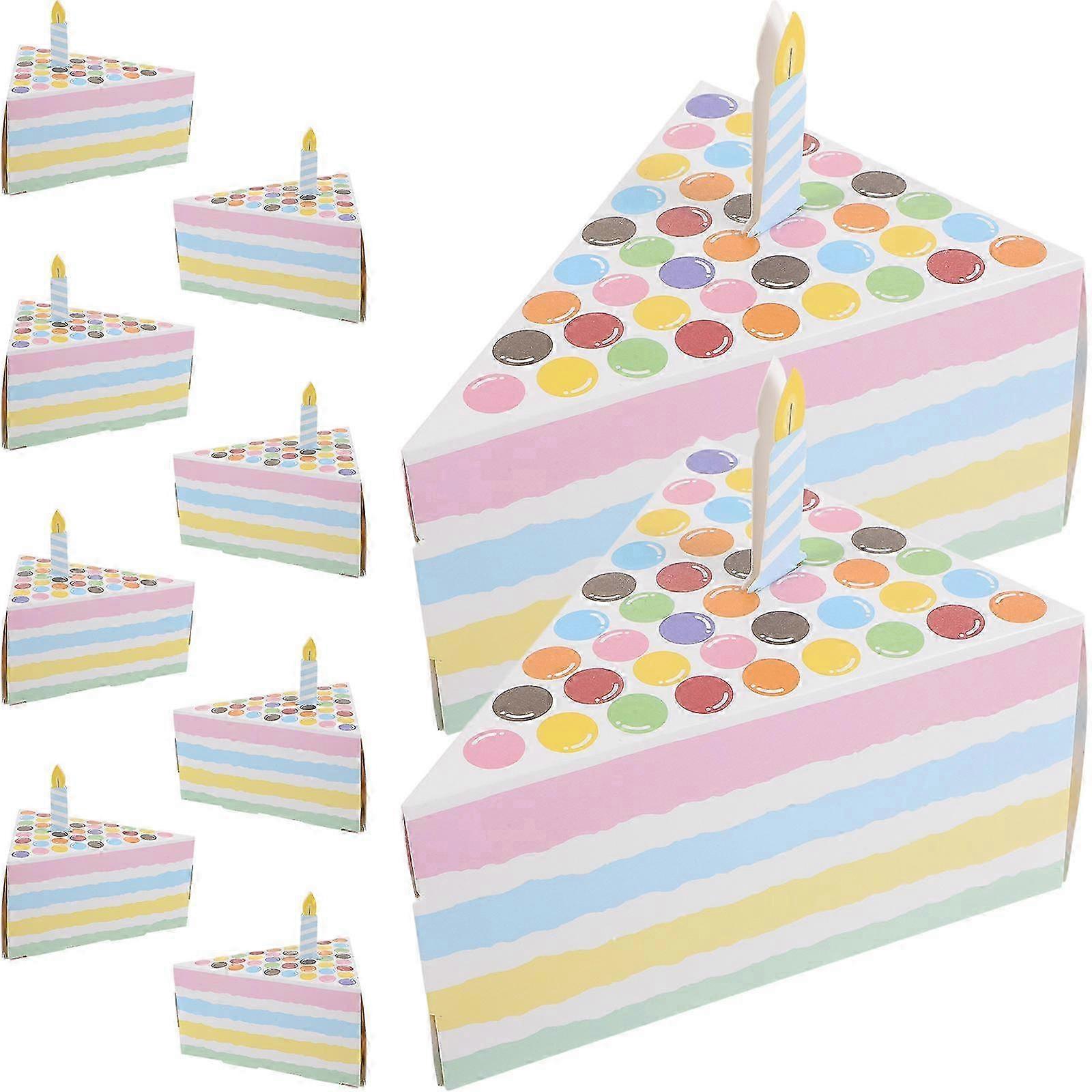 10pcs Pastry Cookie Biscuits Boxes Triangular Cake Shape Candy Packing Boxes