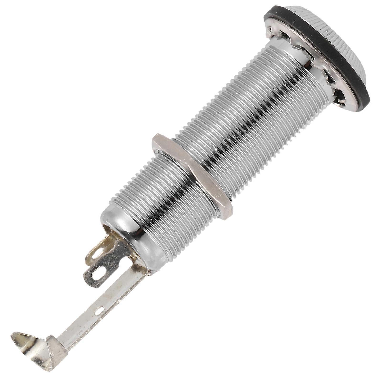 Threaded Cylinder Long Socket Output Stereo Barrel Jack Plug Socket For Guitar