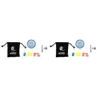 2x MAGICYOYO K2 Plus Crystal Responsive Yo-Yo, Dual Purpose Yo-Yo mit Ersatz-Kugellager (nicht reaktionsschnell), blau