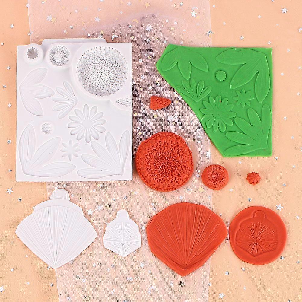 Sunflower leaf shape cake decorative mold - 3pcs/set