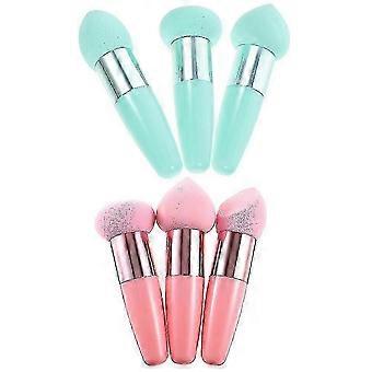 6pcs Schoonheid Make-up Puff Pens Nat Droog Make-up Pennen Draagbare Make-up Sponzen