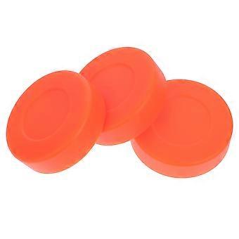 3st Hockey Puckar Utomhus Hockey Puck Bollar Ersättning för spel (Orange)