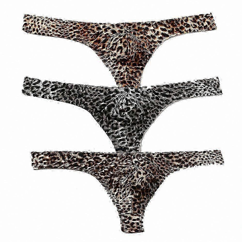 Men's Leopard Print Thong G-String Underwear