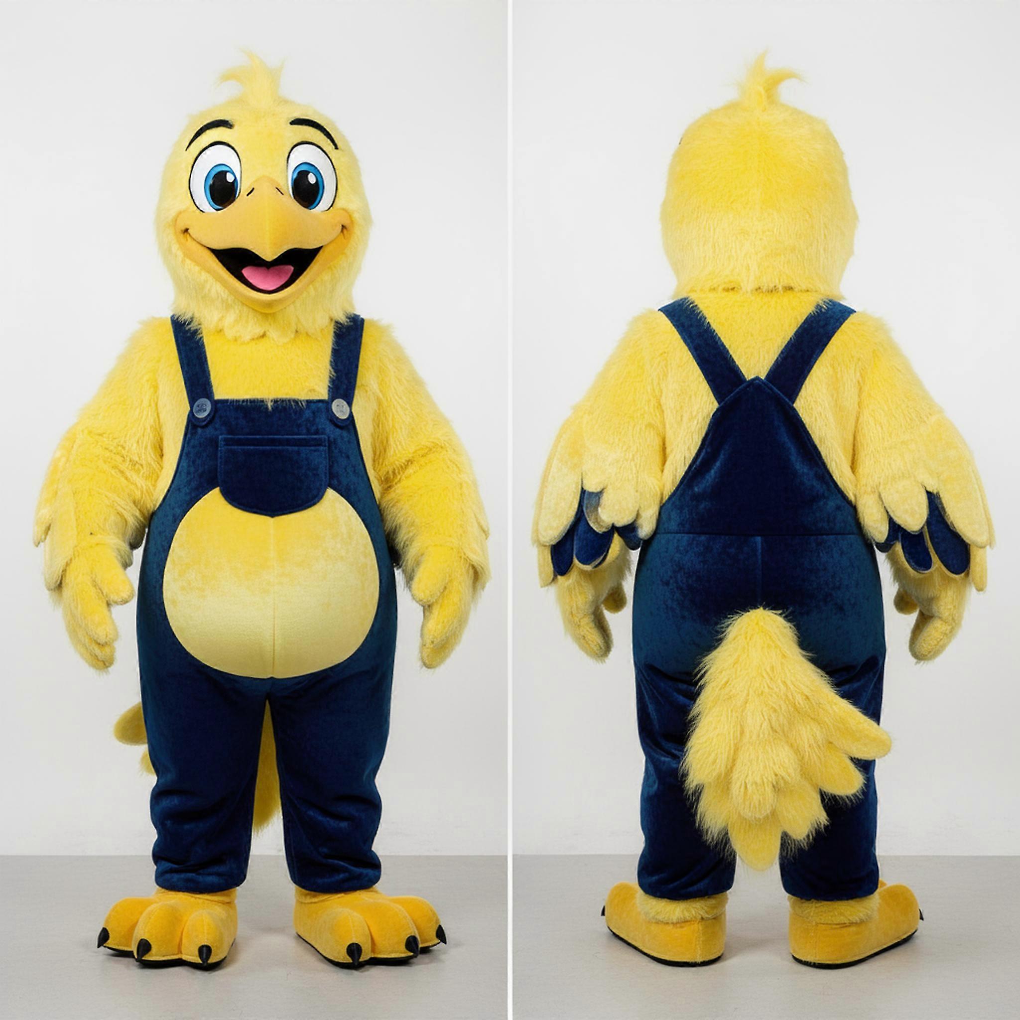 MASTICOT Lemon Yellow Cartoon Eagle Mascot