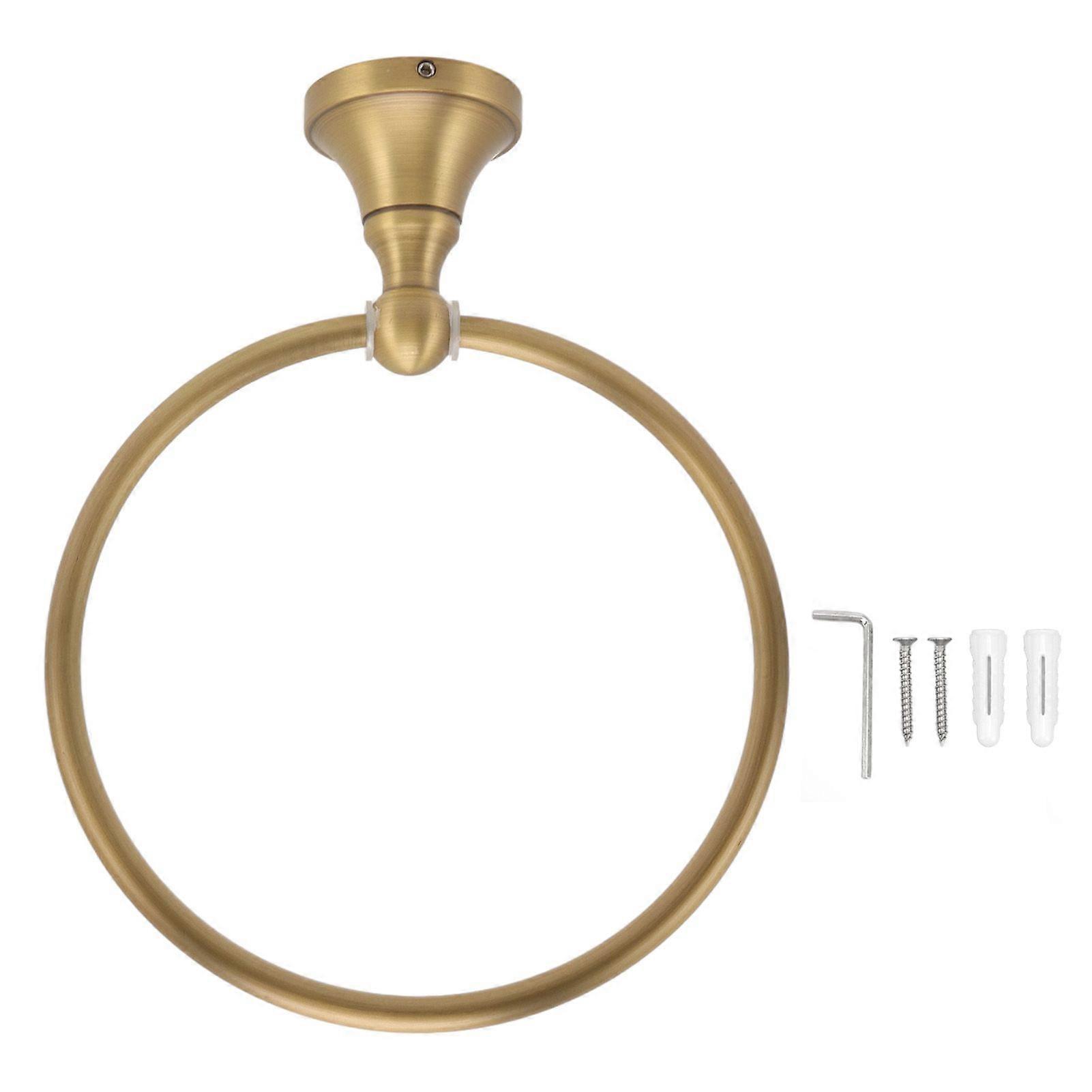 Wall-Mounted Rust-Resistant Antique Brass Towel Ring