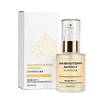 Facial Brightening Serum with Sun Protection, Orange Peel Essential Oil, Moisturizing, SPF 50+ PA++++, 30 ml XWD