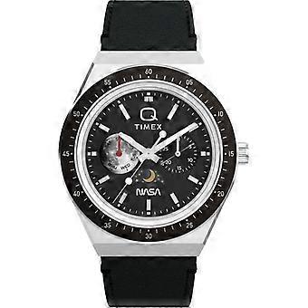 Uhr – TIMEX – TW2Y56800 – Schwarzes Lederarmband – 40 mm – 5 ATM