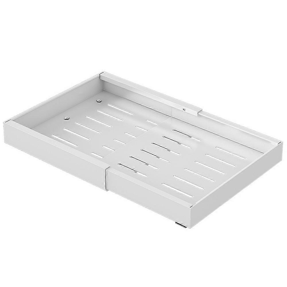 Scalable Pull-Out Kitchen Storage Rack with Slide Rails for Tray Organization
