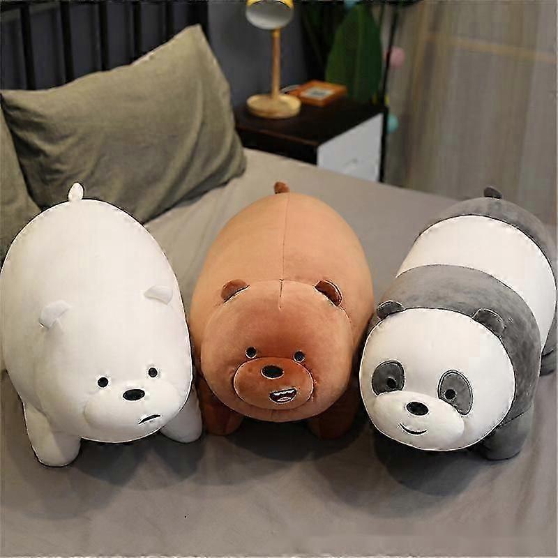 3-delad We Bare Bears plyschkudde
