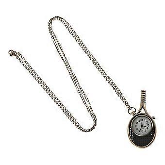 Quarz-Taschenuhr im Vintage-Stil mit geprägtem Schlägermotiv, 5-teiliges Set
