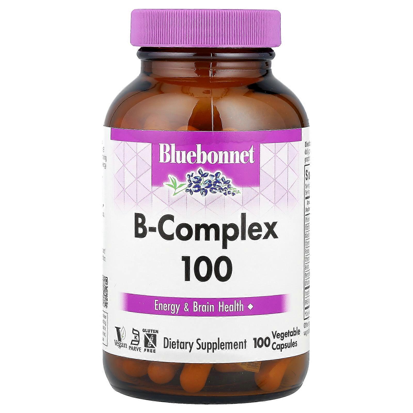 Bluebonnet Nutrition, B-Complex 100, 100 Vegetable Capsules