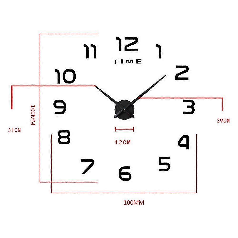 Silent Acrylic DIY Mirror Clock