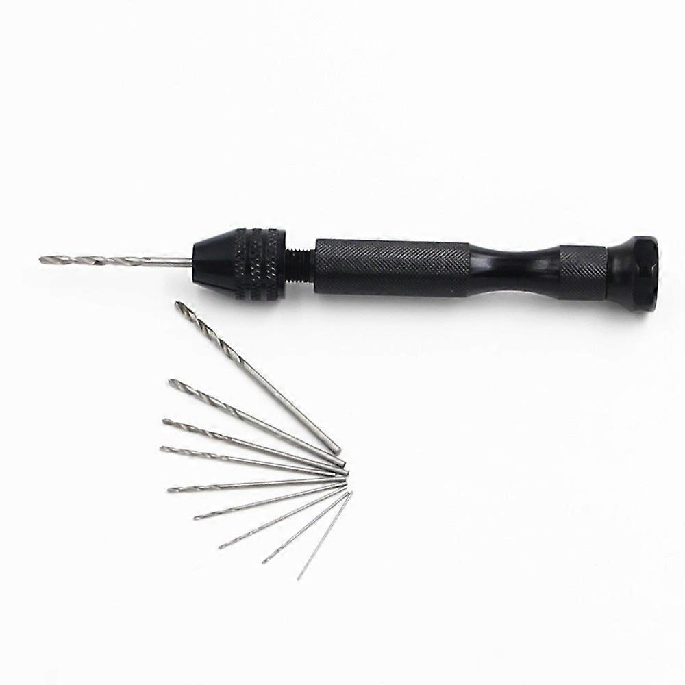 Tools Set Mini Micro Aluminum Hand Drill Mini DIY Drilling Rotary Tools Model Craft Tiny HSS Drill Bit