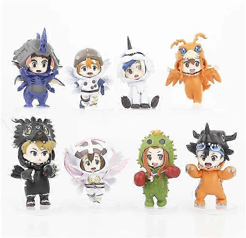8pc Digimon Adventure Compact PVC Figures