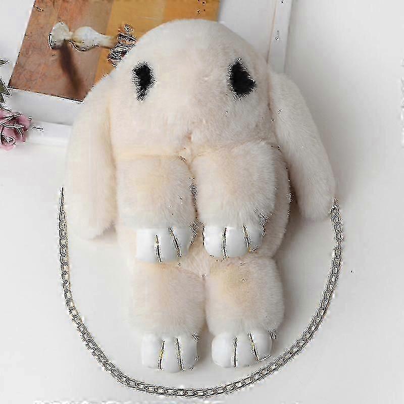 Fluffy Rabbit Fur Pompom Sling Bag