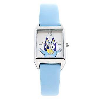 Bluey Rectangular Watch Face Analog Watch with Blue Band