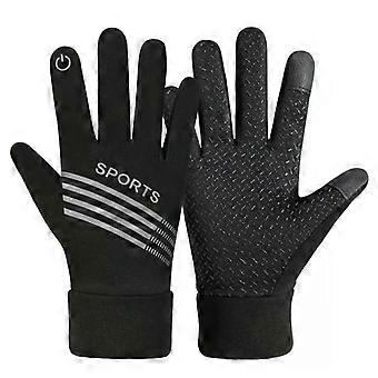 WRELS Autumn Winter Warm Cycling Gloves Waterproof Thermal Touch Screen Riding Cycling Skiing Non-slip Winter Bike Gloves Men
