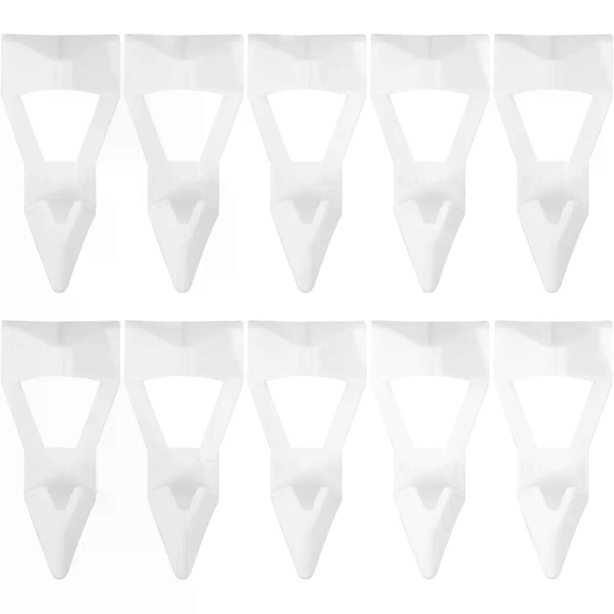 10pcs White Shelf Brackets for Adjustable Kitchen and Pantry Shelves