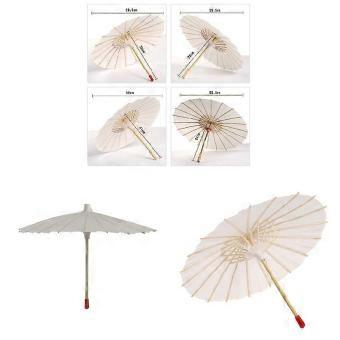 Hand Made Oil-paper White Parasols, China Traditional Dance Props & Decorative Umbrellas