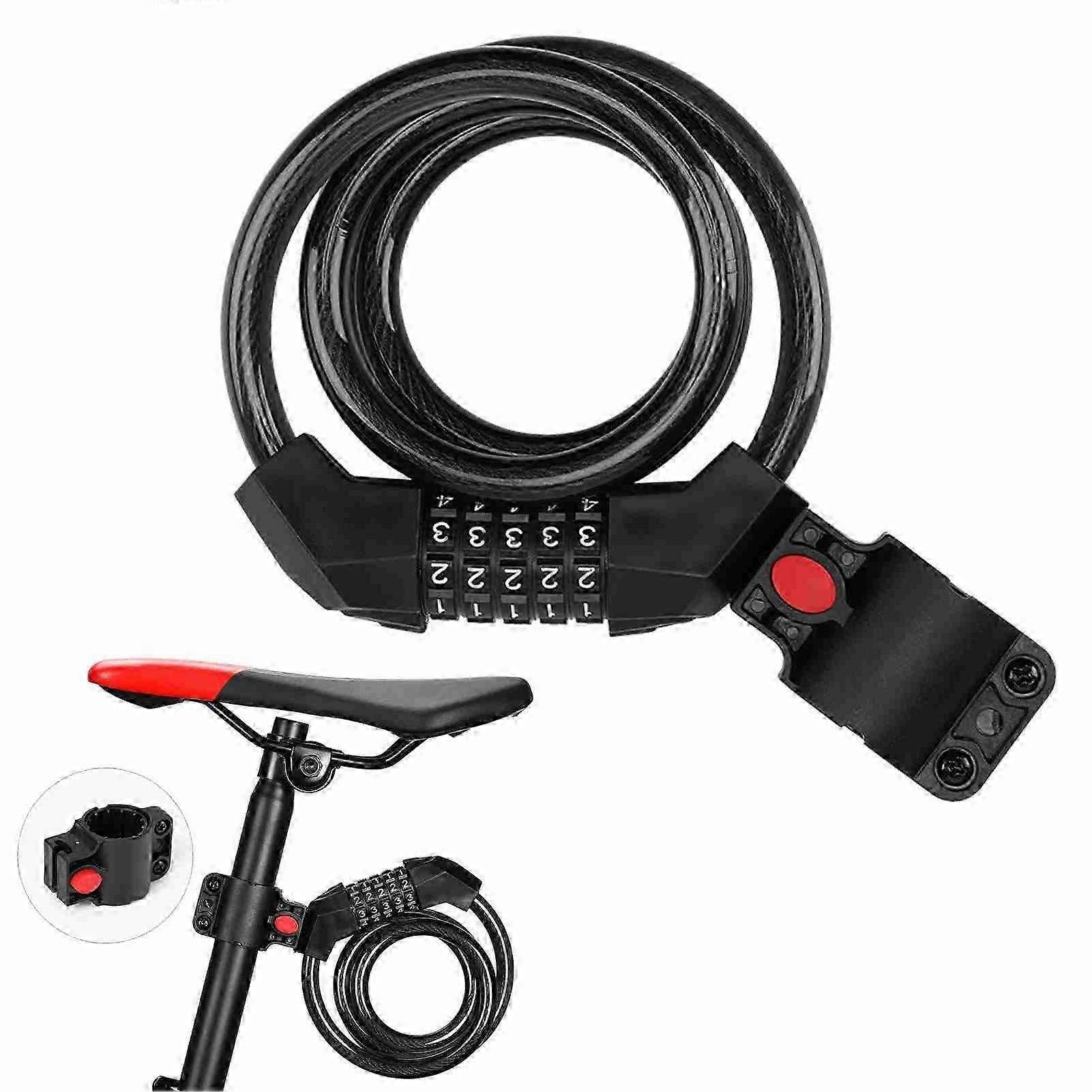 Black 5-Digit Anti Theft Cable Lock