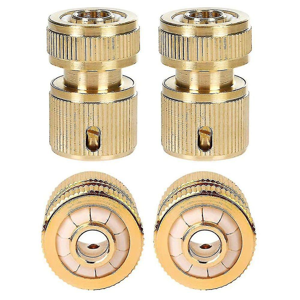 Hose Connector Brass Quick Coupling 1/2 Inch, 1/2 Inch Hose Coupling For Hose Launch Pipe For Connecting Garden Tool Hoses