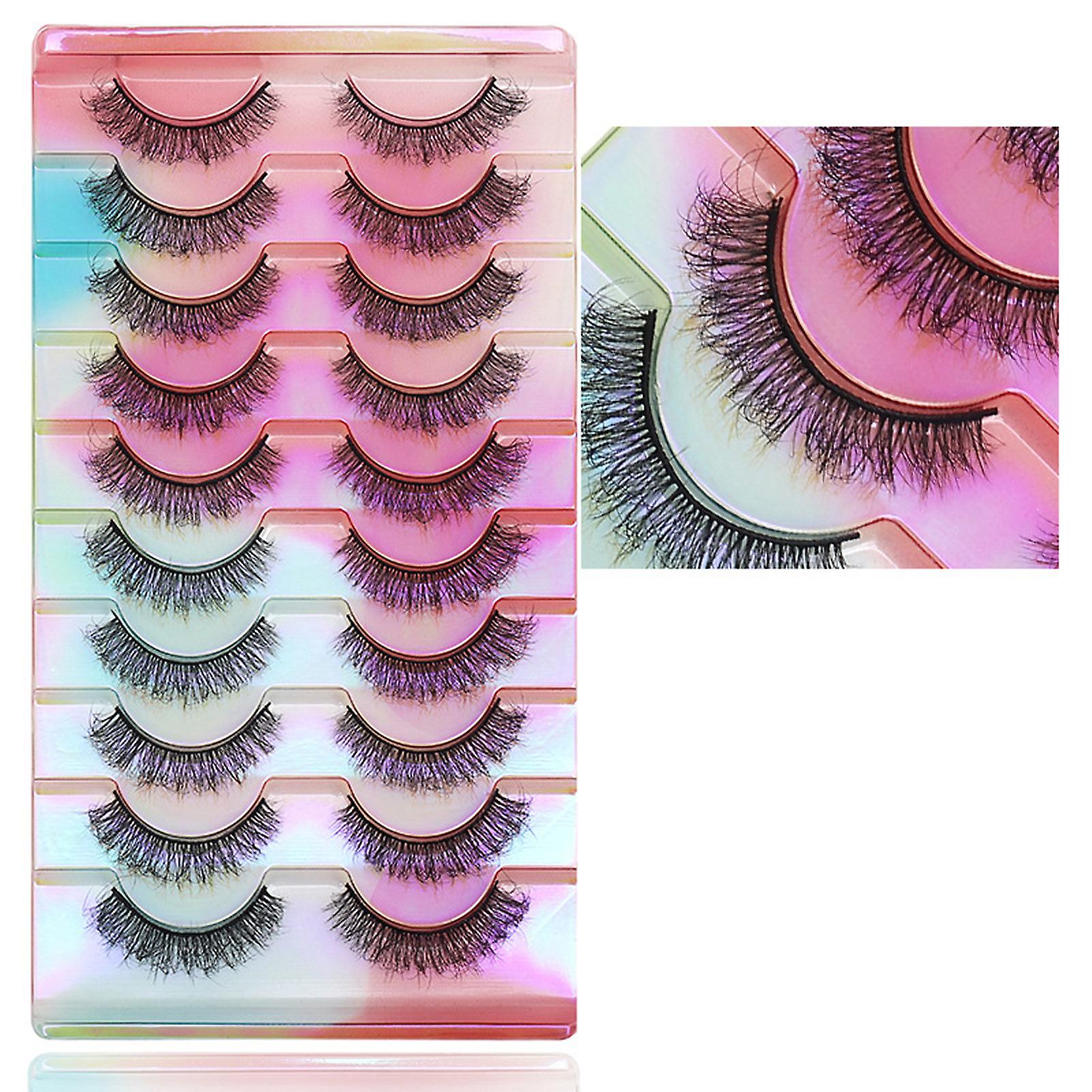 10 Pairs Reusable False Eyelashes Com