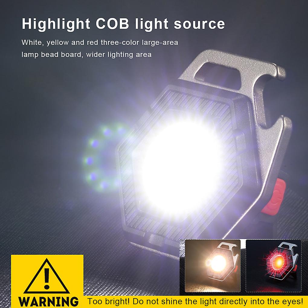 Mini Keychain Camping Flashlight Lightweight Cap Clip Design Hand-free Design For Outdoor Night Activities