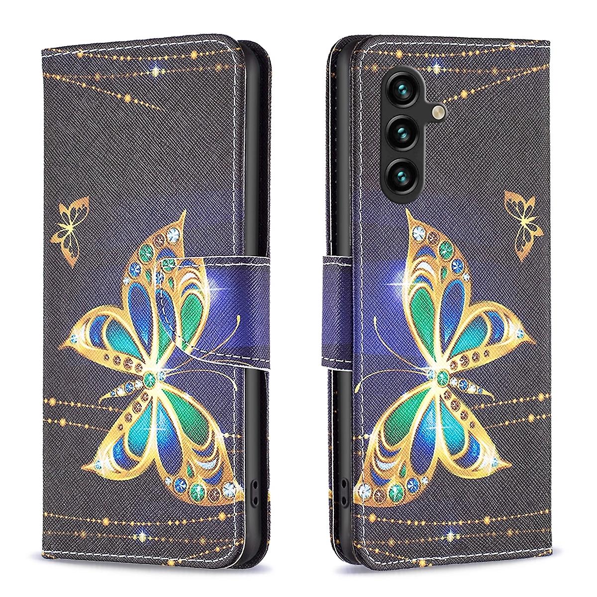 For Samsung Galaxy A14 5G / 4G faux leather mobile phone case book motif case
