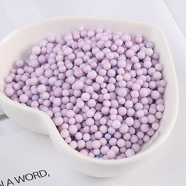 Purple 2 4mm Sweet Color Round Foam Ball Diy H made Slime Material Box Makeup Bucket
