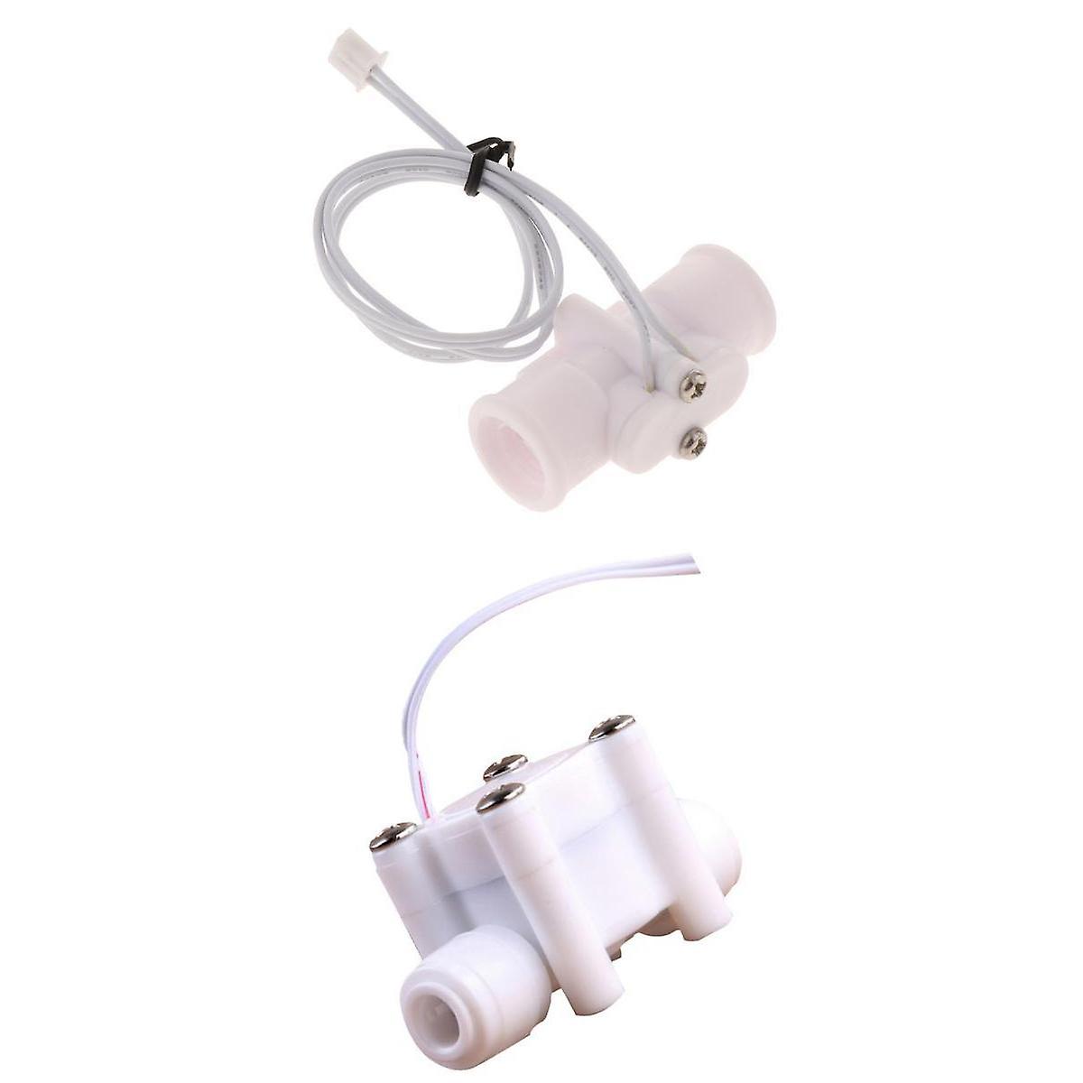 2 Point Wire Liquid Flow Sensor Switch+2 Points Water Flow Switch G1/4