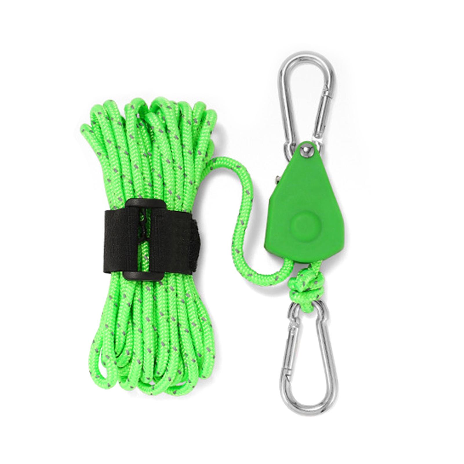 Portable Adjustable Fix Camping Rope Reflective Camping Pulleys Adjuster