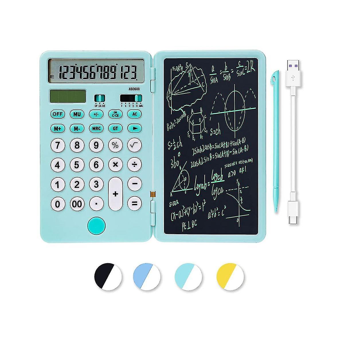 12 Digit Display Office Desk Calcultors With Erasable Writing Table, Suitable For Office, School An
