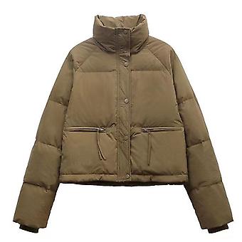 Women Vintage Short Jacket Lightweight Stand Collar Cropped Puffer Jacket For Women Formal Daily Party Ball