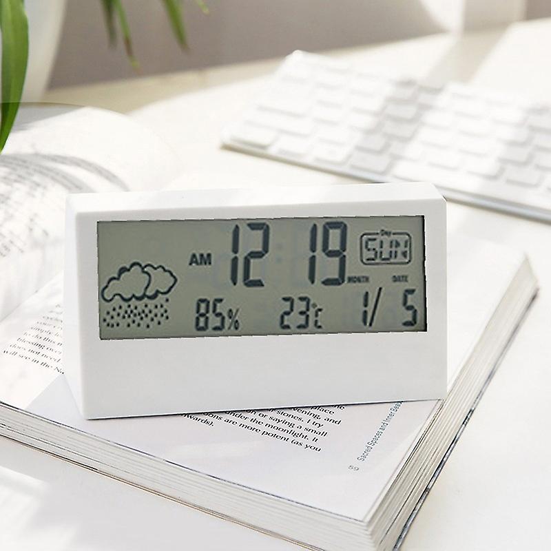LCD Digital Display Clocks 2158L With Light White
