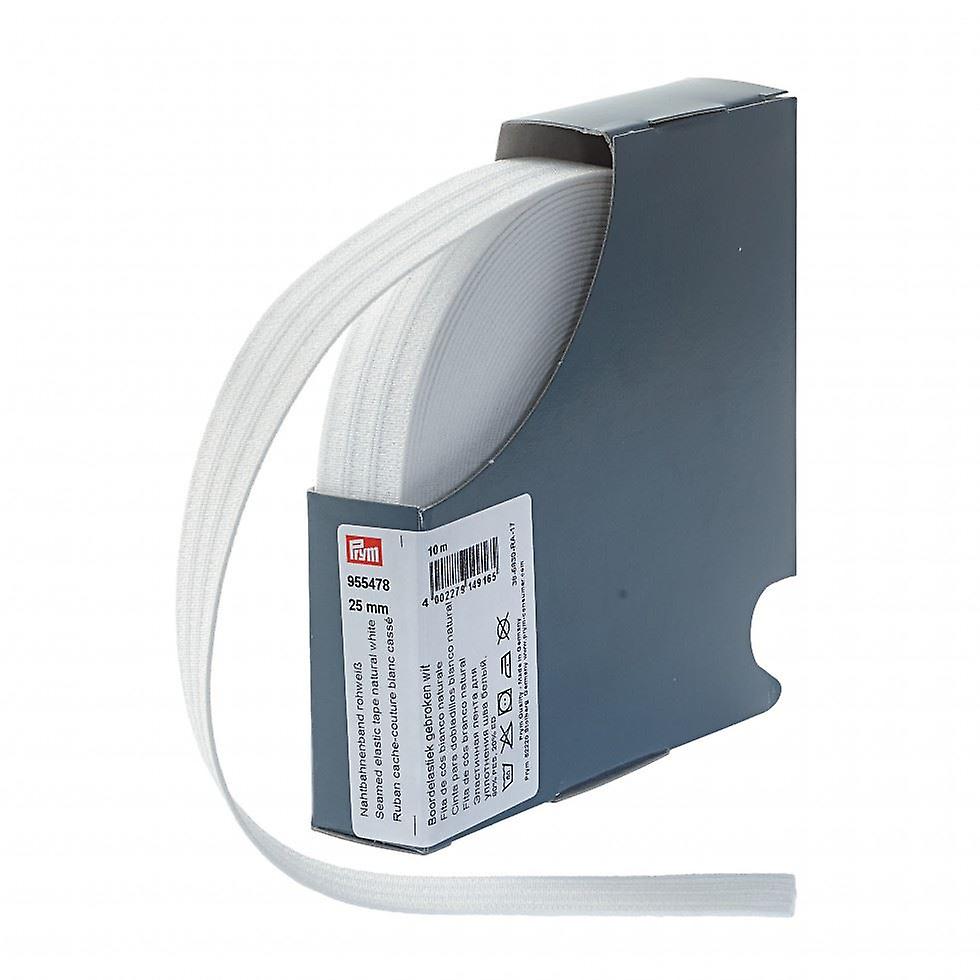 25mm Prym Seamed Elastic Tape Natural White - per metre