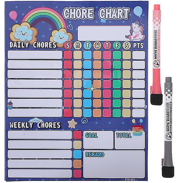 1 Set Of Household Behavior Chart Reward Chart Convenient Kids Calendar