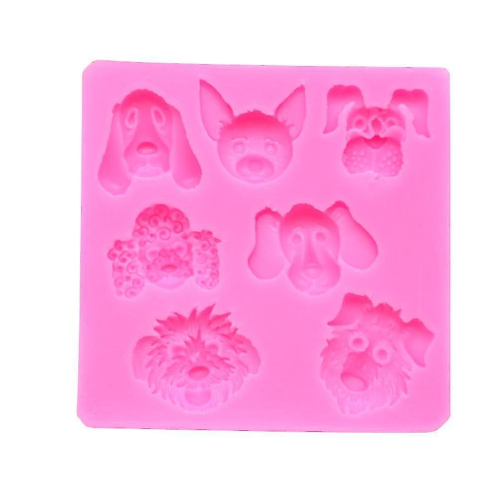 ケーキパンはDIYベーキングツール7ナゲットペット漫画犬の形シリコーンフォンダンケーキデコレーションチョコレート型を成形